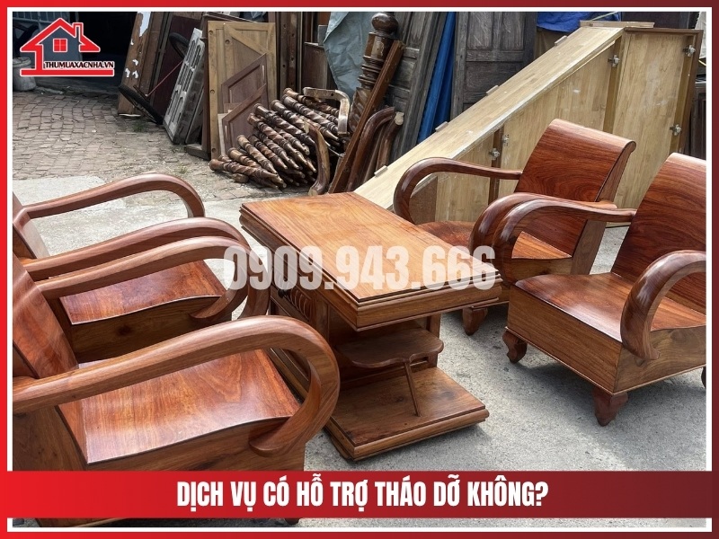 Dịch vụ có hỗ trợ tháo dỡ không? Có tính phí không?