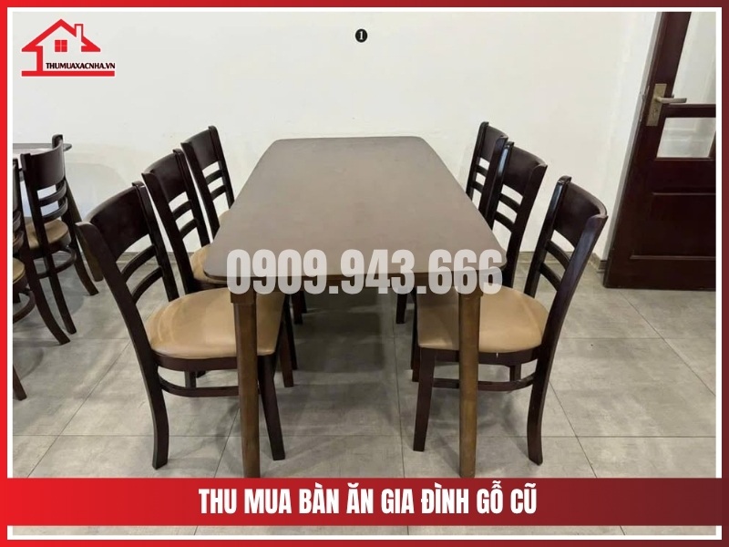 Nhận thu mua bàn ăn gia đình gỗ cũ thanh lý